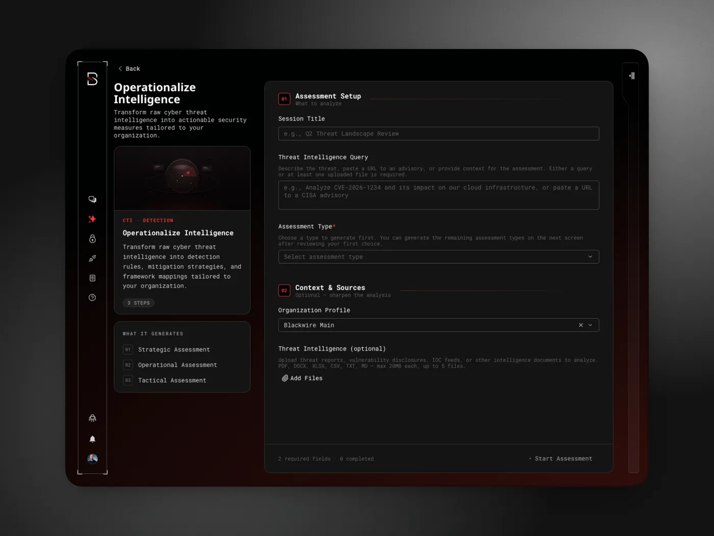 Blackwire Labs — interface shot 3