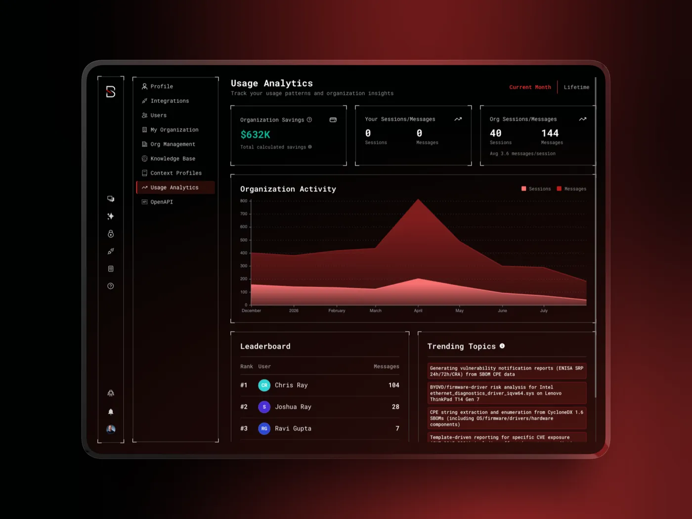 Blackwire Labs — interface shot 6