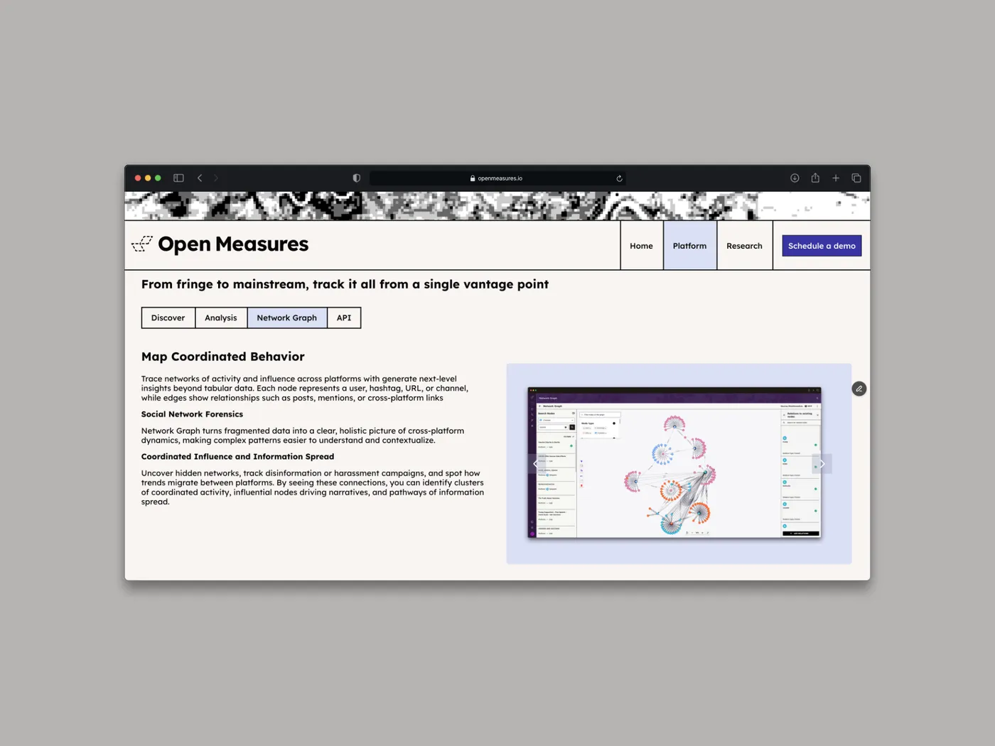 Open Measures — interface shot 6