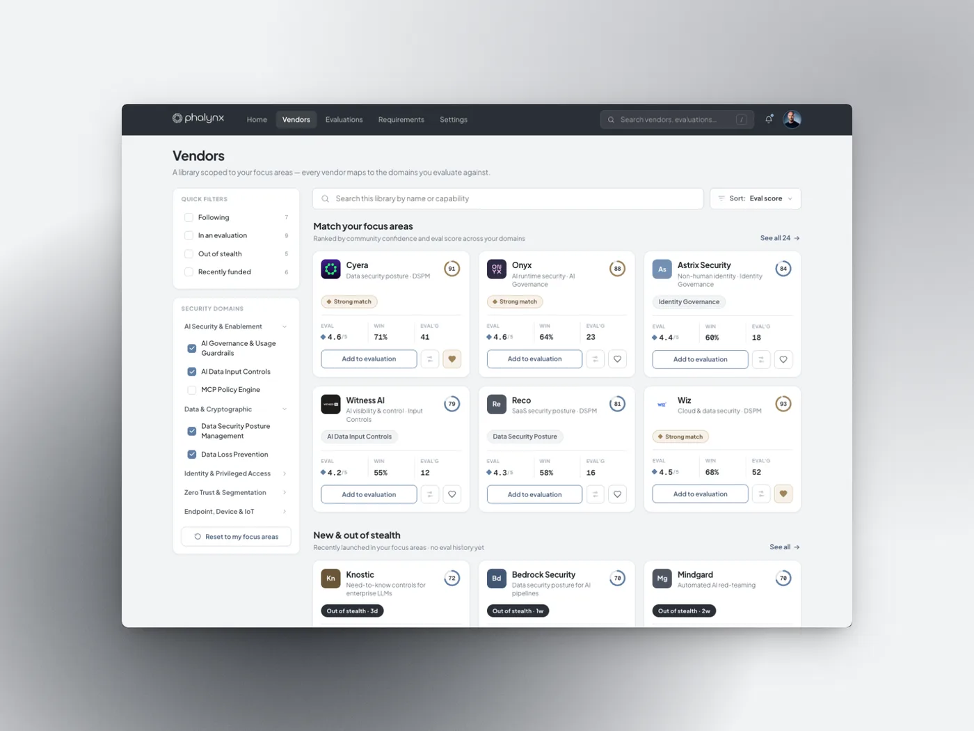 Phalynx — interface shot 2
