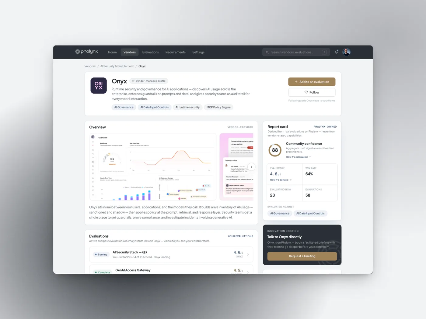 Phalynx — interface shot 3