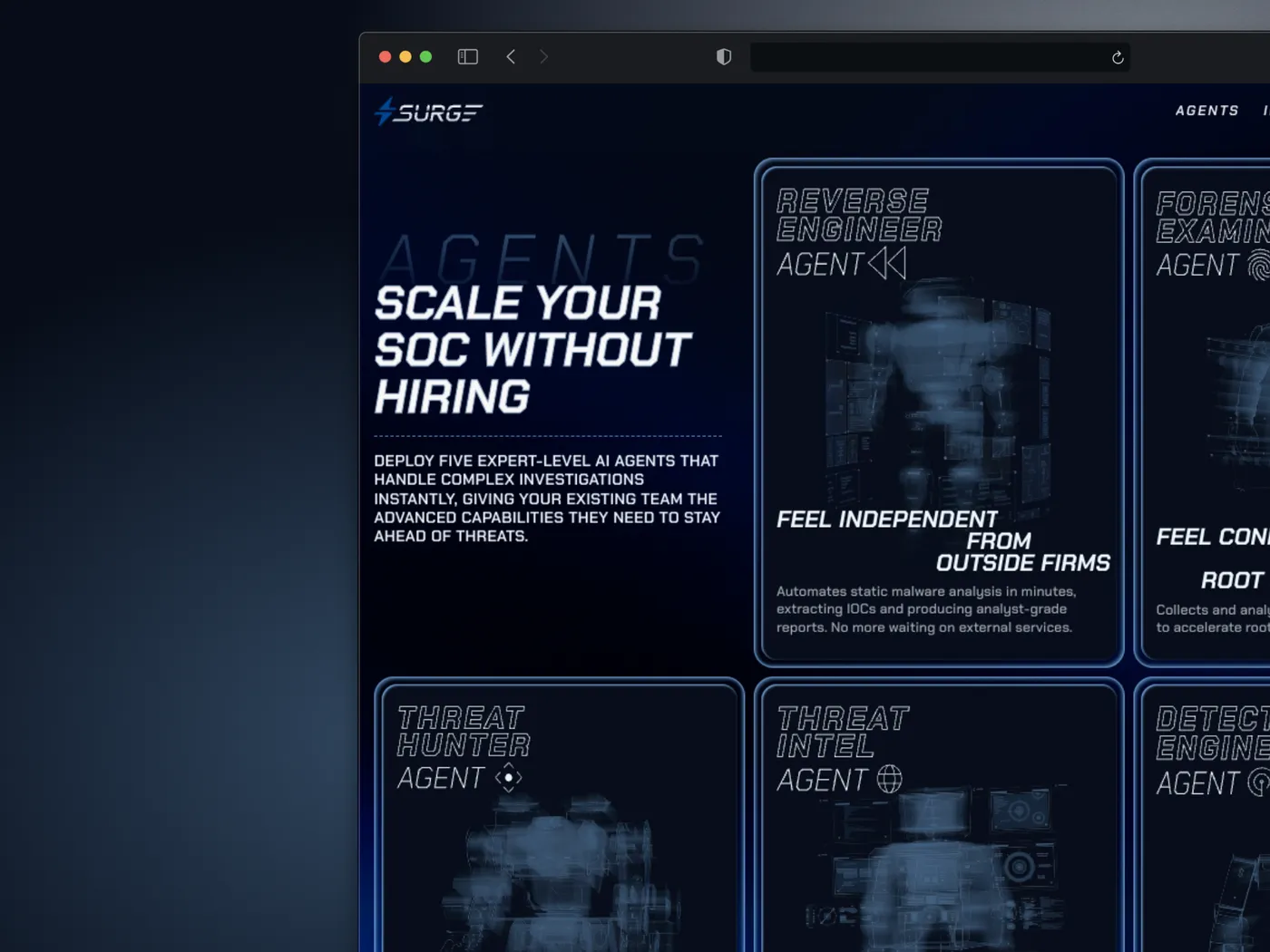 Surge Security — interface shot 5